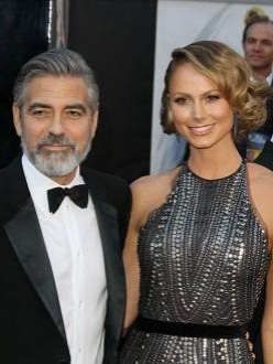 George Clooney and Stacy Keibler at the Oscars