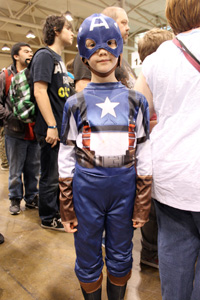 Captain is ready to lead The leader of the Avengers is a young fan!