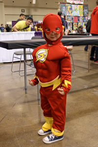Flash fact! Kids always have fun at comic book conventions