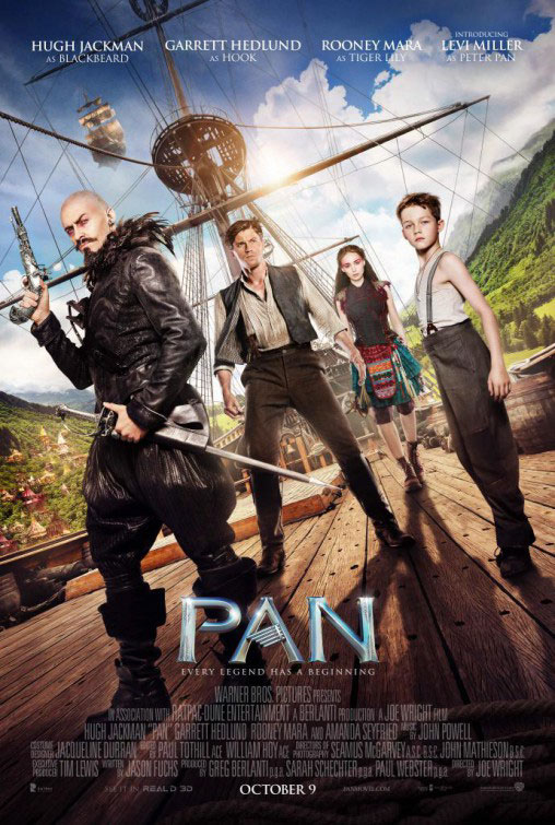 New movies hitting theatres today include Pan and Hyena Road