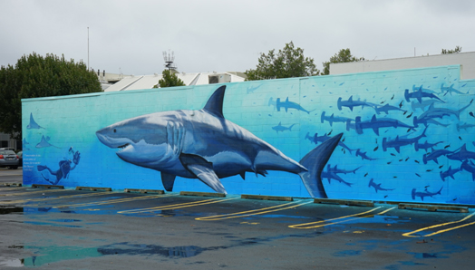 New Zealand mural by Freeman White in honor of Rob Stewart