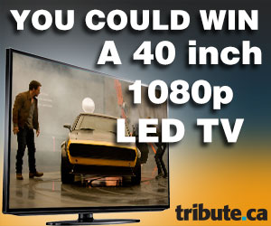 you could WIN a 40” LED TV
