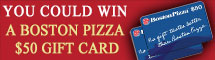 You could WIN a $50 Boston Pizza gift card
