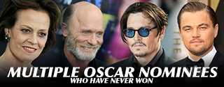 Multiple Oscar nominees who have never won 
