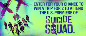 
Enter to win a Trip for Two to attend the U.S. Movie premiere of suicide squad