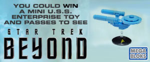 Enter to win Star Trek Prize Pack, including passes to see the film and a mini U.S.S enterprise toy