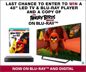Enter to WIN a tv, blue ray player and angry birds