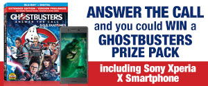
Enter to win a copy of Ghostbusters prize pack, including Sony Xperia X Smartphone, a copy of Ghostbusters on Blu-Ray and more!