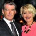 Pierce Brosnan enjoys Emma Thompson's crazy antics on the red carpet