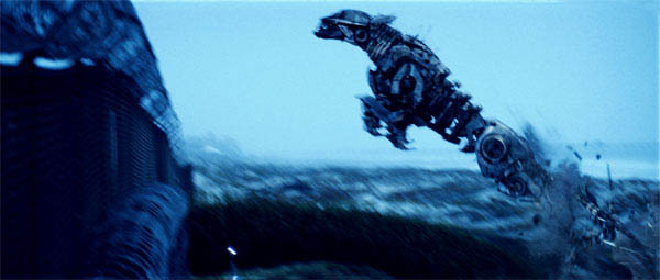 Ravage jumping out of the water in Transformers: Revenge of the Fallen