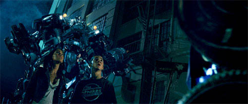 Shia LaBeouf and Megan Fox meet the Autobots