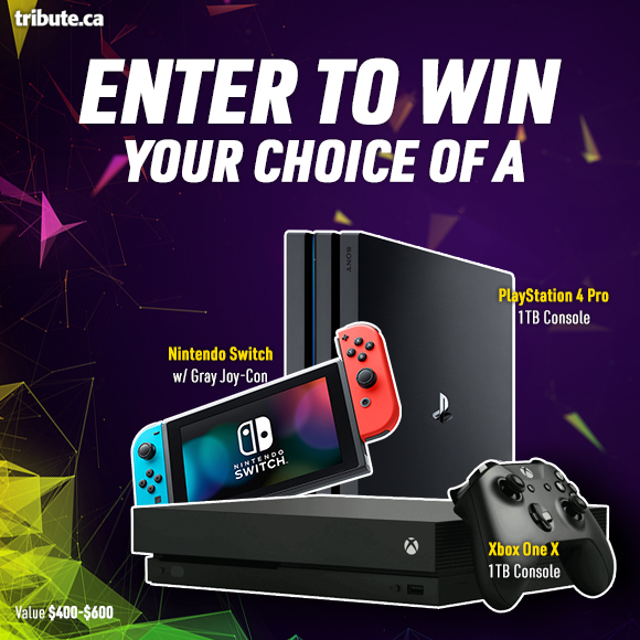 CHOICE OF A PLAYSTATION 4, NINTENDO SWITCH or XBOX ONE contest