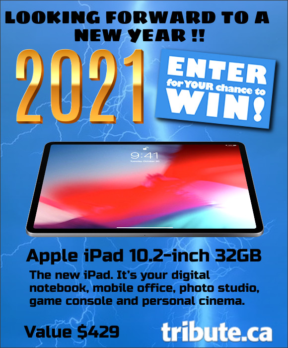online contests, sweepstakes and giveaways - Its a NEW YEAR Apple iPad contest | Contests and Promotions | Tribute.ca