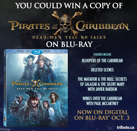Pirates of the Caribbean Dead Men Tell No Tales Blu-ray contest