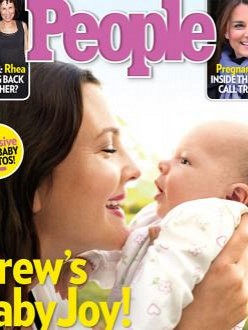 Drew Barrymore with Olive on People cover
