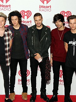 One Direction (L-R: Niall, Harry, Liam, Zayn, Louis)