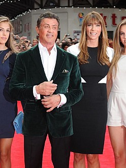 Sylvester Stallone and his family