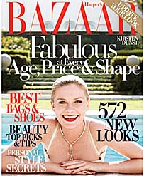 Kirsten Dunst on the cover of Harper's Bazaar