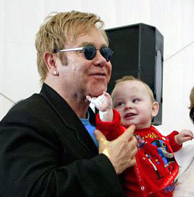 Elton John with Lev