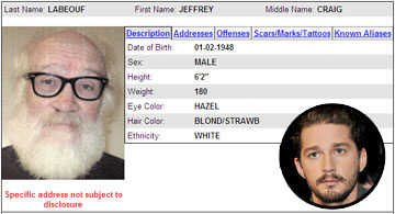 Shia Labeouf S Father A Registered Sex Offender Celebrity Gossip And Movie News