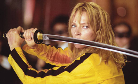 On a revenge mission in Kill Bill Vol 1, Uma Thurman sets off a blood bath when she hunts down the people who betrayed her — one by one.