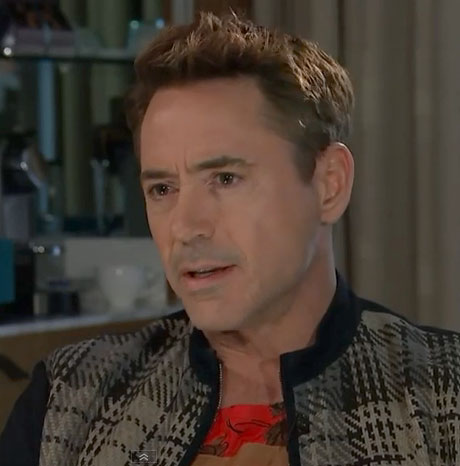 downey robert jr interview walks annoyed tense visibly