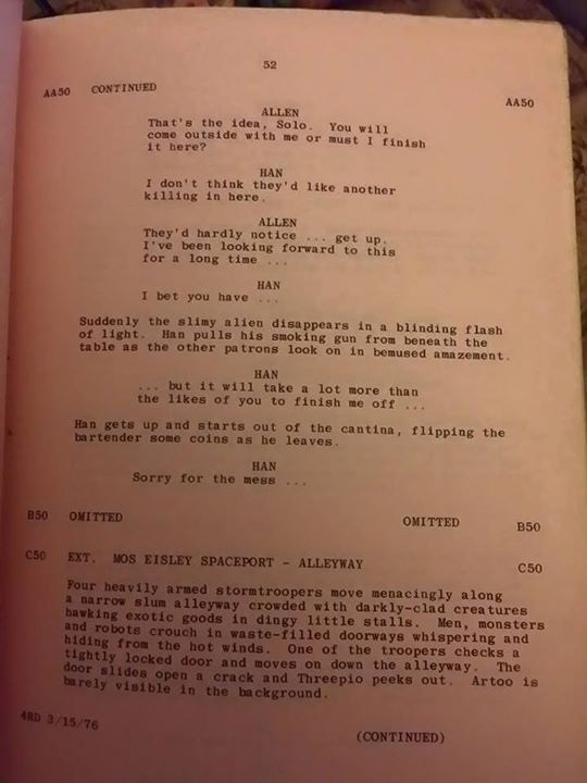 Star Wars script