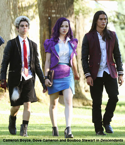 Cameron Boyce, Dove Cameron and Booboo Stewart in Descendants