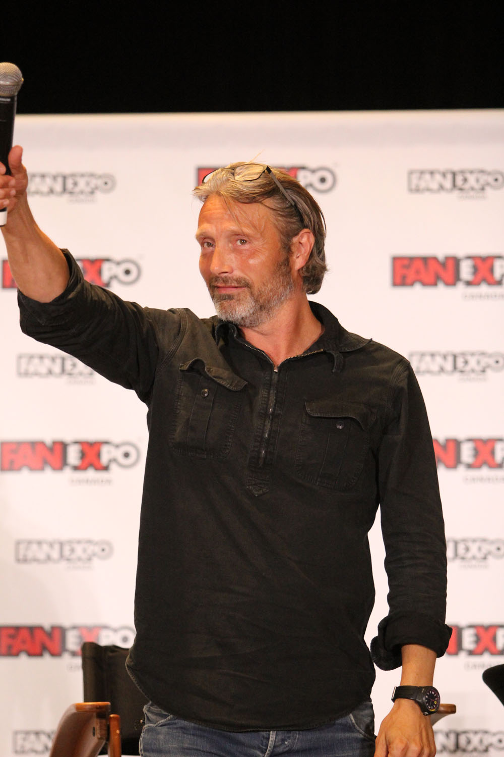 Mads Mikkelson salutes the crowd