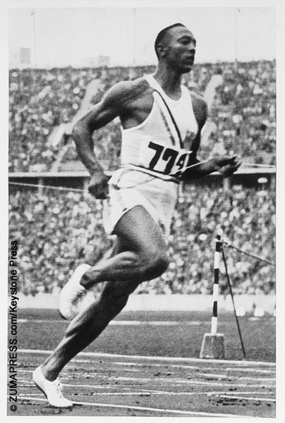 Jesse Owens at the 1936 Olympics in Germany