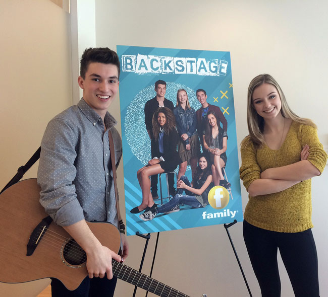 Backstage stars Josh Bogert and Aviva Mongillo