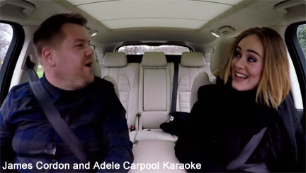 James Cordon and Adele on Carpool Karaoke