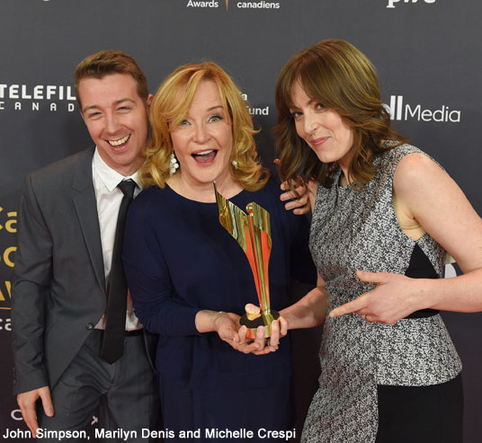 John Simpson, Marilyn Denis and Michelle Crespi won Best Talk Program or Series