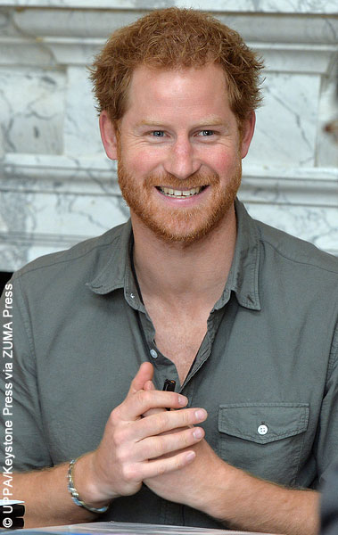 Prince Harry attends a briefing on March 16, 2016 by MapAction