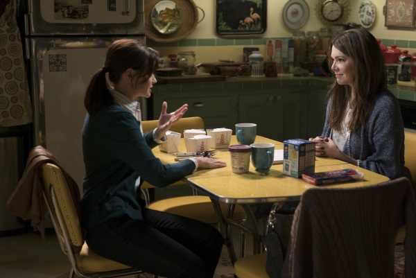 Back at the Gilmore house with Rory and Lorelai