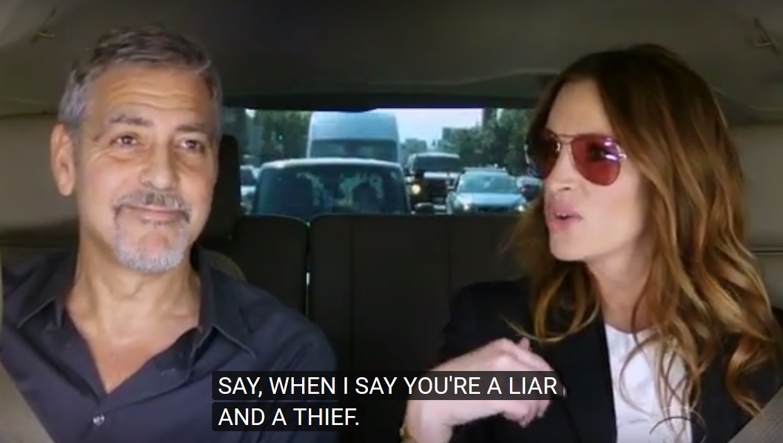 Clooney, Julia Roberts join Gwen Stefani in ultimate carpool