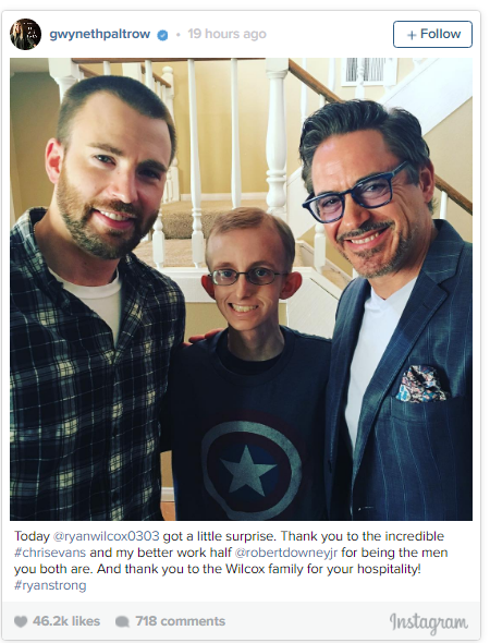 Chris Evans and Robert Downey Jr. with Ryan Wilcox