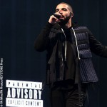 Drake on stage.