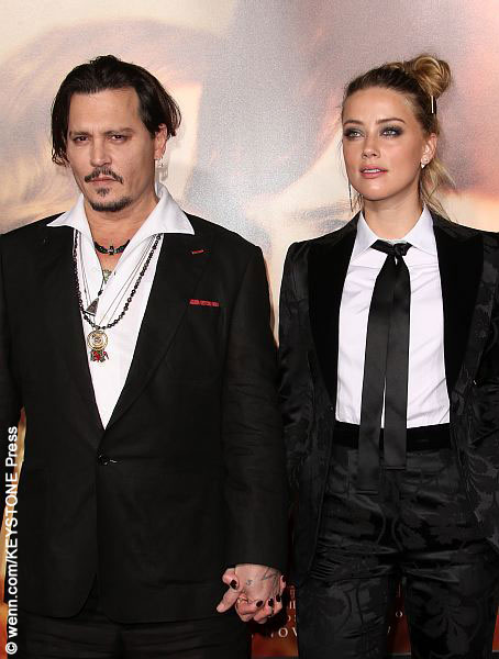 Johnny Depp and Amber Heard at premiere