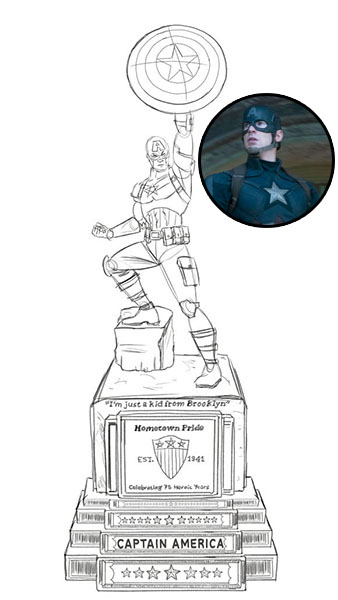 Captain America statue sketch