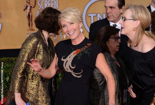 The relationship between this Oscar-winning pair of ladies is divine. Their ability to poke fun at each other while simultaneously exhibiting admiration and respect is the embodiment of friendship. Their bond was solidified when they locked lips in the 2003 mini-series Angels in America, for which Meryl won a Best Actress Emmy. In her acceptance […]