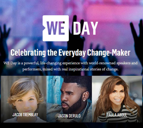 WE Day boasts impressive list of top-notch talent