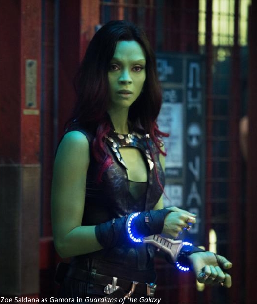 Zoe Saldana in Guardians of the Galaxy