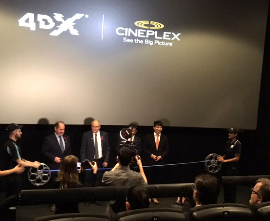 Ribbon-cutting ceremony at Cineplex Yonge-Dundas