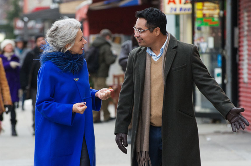 Helen Mirren and Michael Pena in Collateral Beauty