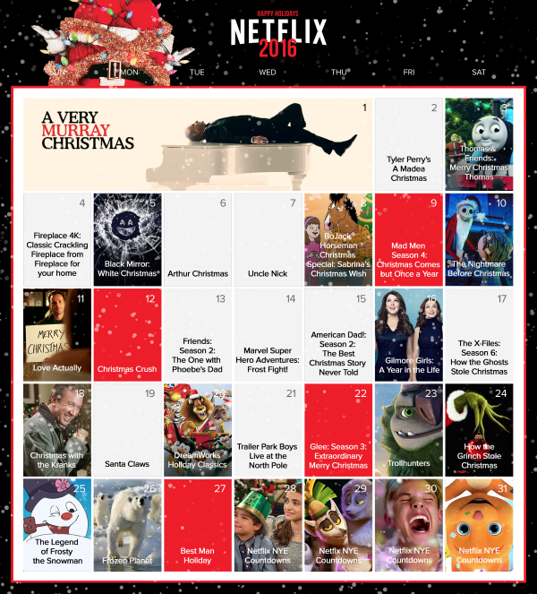 Netflix Holiday Calendar