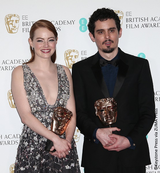 Emma Stone and Damien Chazelle