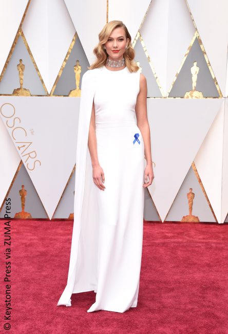 Karlie Kloss wore a stellar Stella McCartney dress with a cape on one shoulder. She accessorized her look with a Nirav Modi necklace. She was a vision in this very classy gown.