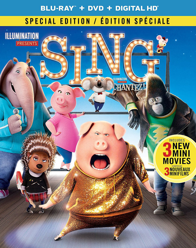 Sing on Blu-ray and DVD