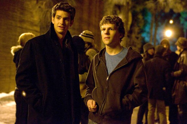 Cast: Jesse Eisenberg, Andrew Garfield, Justin Timberlake David Fincher brilliantly chronicles the meteoric rise of Facebook CEO Mark Zuckerberg from Harvard sophomore to internet superstar in The Social Network. Jesse Eisenberg received an Oscar nomination for his portrayal and the film won three Oscars, including Best Adapted Screenplay.